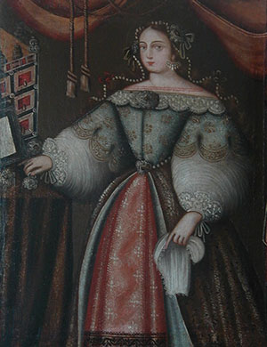 Portrait of a Peruvian Noblewoman after restoration