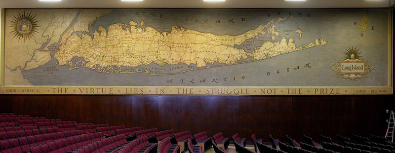 Long Island Map mural Mepham High School